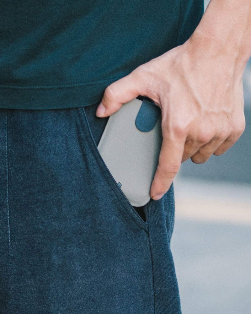 Allocacoc Slim wallet, DesignNest DAX wallet, Cascading pull-tab wallet, Hold upto 6 cards, small wallet, Card holder, Purse (RedGrey, Microfiber) - Image 5